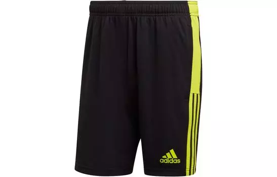 Adidas Мужские спортивные шорты, Черный/Зеленый