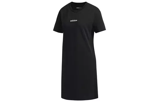 Adidas Neo Платье с короткими рукавами женское черное