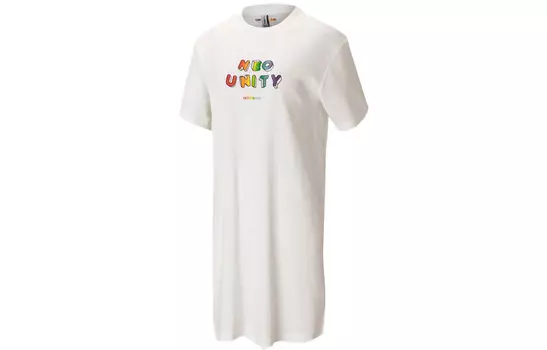 Adidas Neo Платье с короткими рукавами женское белое