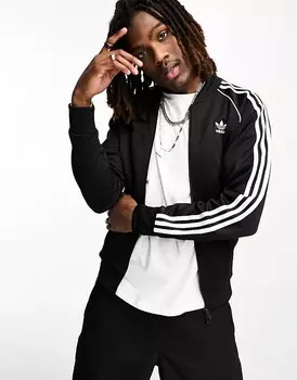adidas Originals – adicolor – Черно-белая спортивная куртка