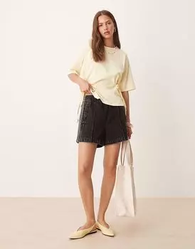 Adidas Originals - Adicolor - джинсовые шорты в стиле 90-х черного цвета