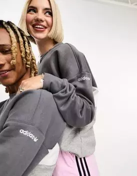 adidas Originals — adicolor Next — толстовка унисекс серого цвета со светоотражающей вставкой