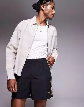 Adidas Originals - Adicolor - Шорты Sprinter черного и бежевого цветов