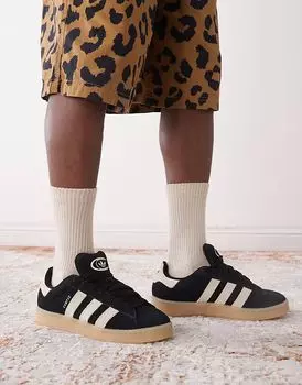 Adidas Originals - Campus - Черно-кремовые кроссовки в стиле 00-х с резиновой подошвой