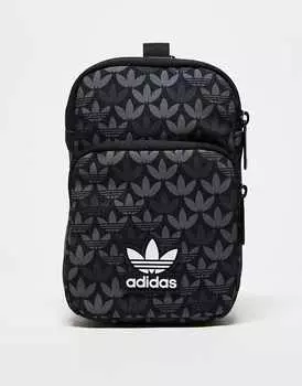 adidas Originals – Черная сумка с монограммным узором