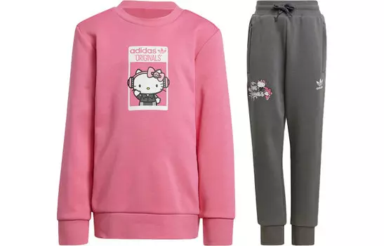 Adidas Originals Детская повседневная спортивная одежда, цвет Pink + gray