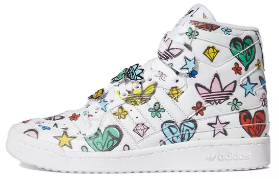 Кроссовки Adidas Originals Forum 84 Hi Jeremy Scott Monogram Graffiti