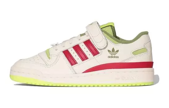 Adidas originals FORUM Series Kids Кроссовки для скейтбординга Дети, Cream White/Collegiate Red/Solar Slime