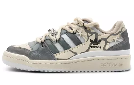 Кроссовки Adidas Originals FORUM Skateboard Shoes Unisex Low-Top Beige White