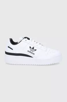Adidas Originals Forum Яркие кожаные кроссовки, белый