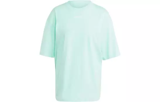 Adidas Originals Футболка с заниженной линией плеч, женская, простая, зеленая