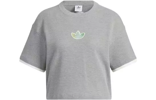 Adidas Originals Футболка женская базовая, цвет «меланжевый серый»