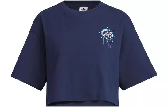 Adidas Originals Футболка женская, цвет темный индиго