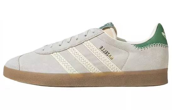 Кроссовки Adidas Originals Gazelle Skateboarding Unisex, бежевый/зеленый