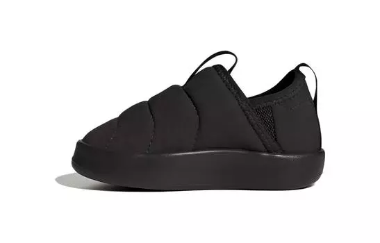 Adidas originals Кроссовки Puffylette для малышей TD, Black/White/Beige Leopard