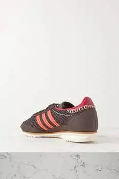 ADIDAS ORIGINALS + кроссовки Wales Bonner SL72 с кожаной отделкой из замши и сетки, коричневый