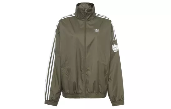 Adidas Originals Куртка RETRO TREFOIL унисекс оливково-зеленая