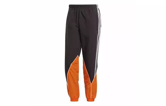 Мужские спортивные брюки Adidas Originals комбинированные, черно-оранжевый