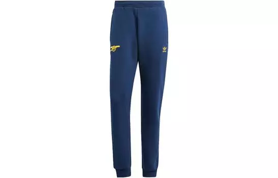 Adidas Originals Мужские трикотажные спортивные штаны, цвет College Navy Blue/Tribal Yellow