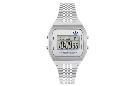 Adidas Originals Наручные часы с ремешком из нержавеющей стали 36 мм, серый циферблат, унисекс AOST235542I
