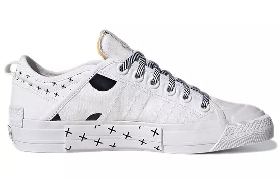 Кроссовки Adidas Originals Nizza Multi Foxing Sneakers Women's, белый/черный