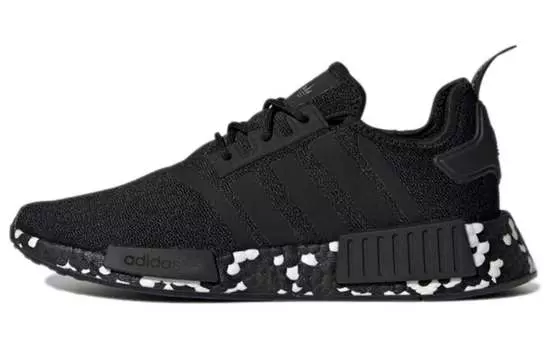 Adidas originals NMD R1 Черная пятнистая камуфляжная подошва