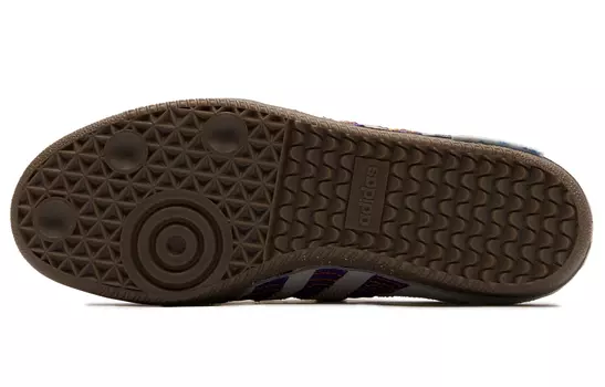 Кастомизированные кроссовки Adidas Originals SAMBA OG Unisex, коричневый/фиолетовый/белый