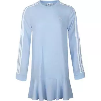 Adidas Originals Платье с длинными рукавами женское синие