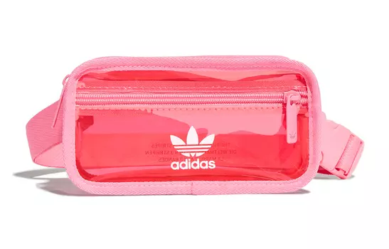 Adidas Originals Поясная сумка из полиуретана с полиуретановым покрытием, обычная, унисекс, полунеоново-розовая