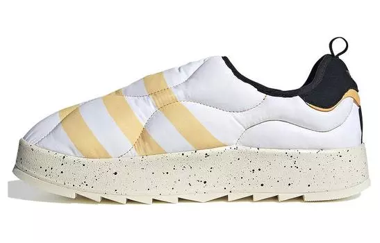 Слипоны-дутики Adidas Originals Puffylette Unisex, белый/желтый