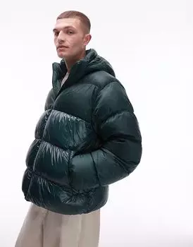 Adidas Originals - Пуховик темно-зеленого цвета