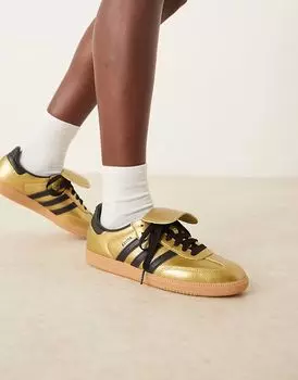 Adidas Originals - Samba LT - Кроссовки в металлическом золотом и черном цвете