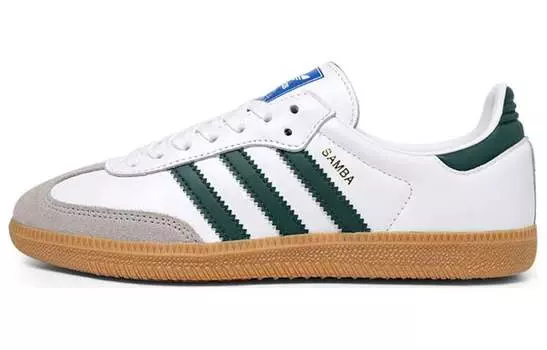 Adidas originals Samba Обувь для скейтбординга унисекс, Белый Зеленый Серый