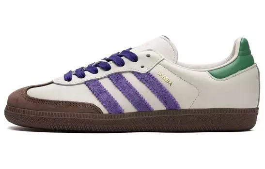 Adidas originals Samba Обувь для скейтбординга унисекс, Белый/фиолетовый/коричневый