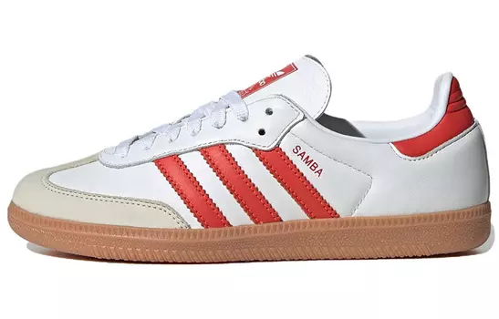 Adidas originals Samba Обувь для скейтбординга унисекс, White/Red