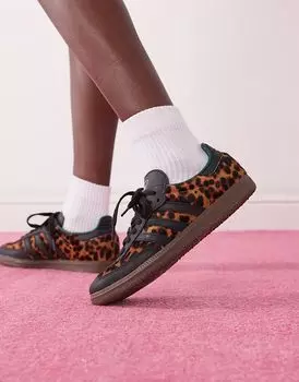 adidas Originals – Samba OG – Кроссовки с леопардовым принтом и черного цвета