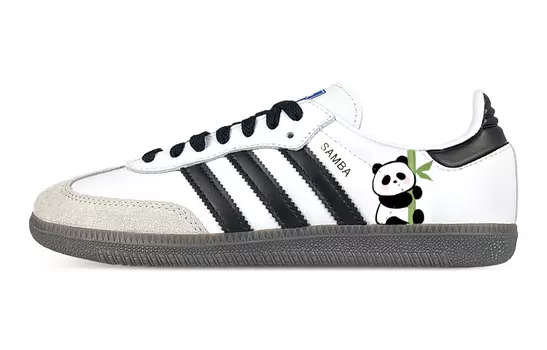 Кроссовки Adidas Originals Samba Skateboard Shoes Unisex Low-Top Black White Gray