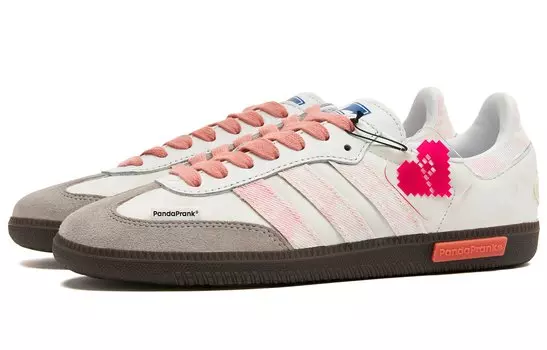 Adidas originals Samba Series Обувь для скейтбординга унисекс, White/Gray/Pink