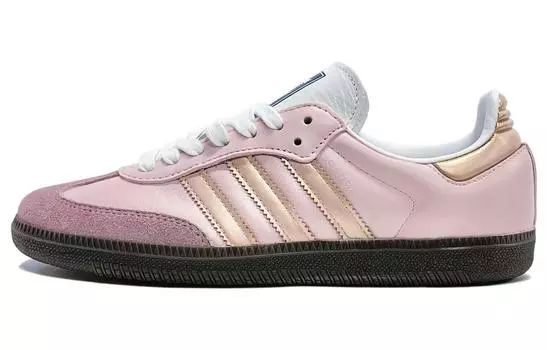 Кроссовки Adidas Originals Samba Skateboard Shoes Unisex Low-Top Pink/Gold