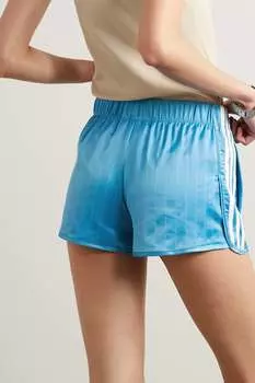 ADIDAS ORIGINALS + Шорты Sporty & Rich в тонкую полоску из переработанного атласа, синий