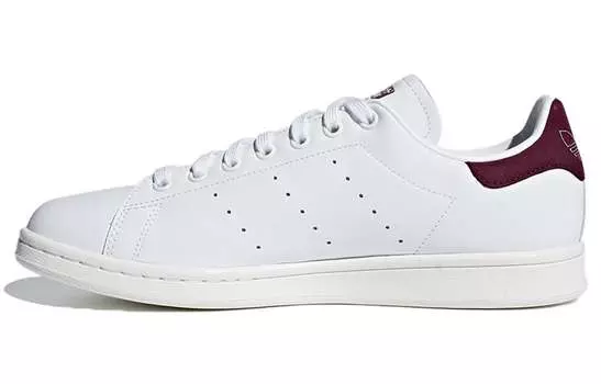 Кроссовки Adidas Originals Stan Smith Skateboard Shoes Unisex Low-Top White/Burgundy