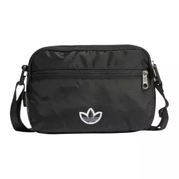 Adidas Originals Сумка-мессенджер "Trumpets" из переработанного нейлона унисекс, черная, премиум-класса