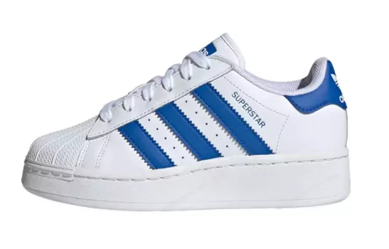 Adidas originals Superstar Kids Кроссовки для скейтбординга для детей, White/Blue