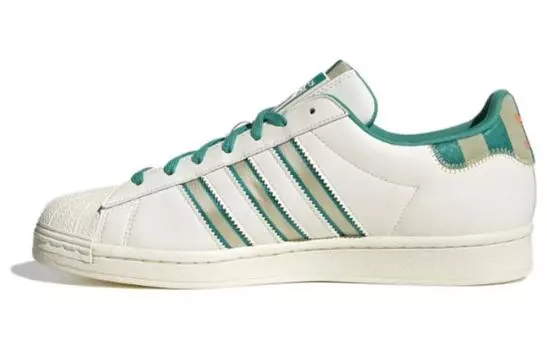 Adidas originals Superstar Обувь для скейтбординга унисекс, White/Green