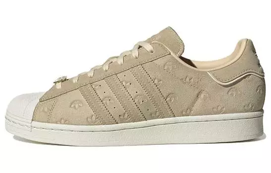 Кроссовки Superstar Adidas Originals 'Allover Debossed Trefoils - Savanna'