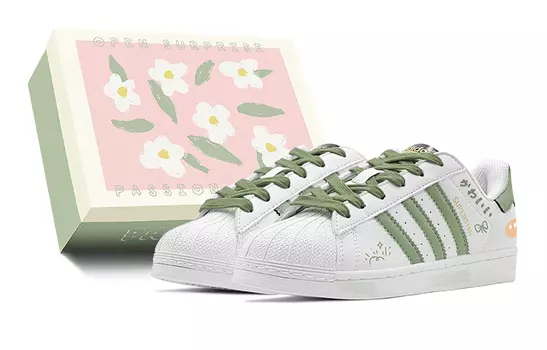 Adidas originals Superstar Обувь для скейтбординга унисекс, зеленый
