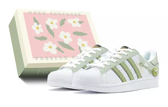 Adidas originals Superstar Обувь для скейтбординга унисекс, желто-зеленый