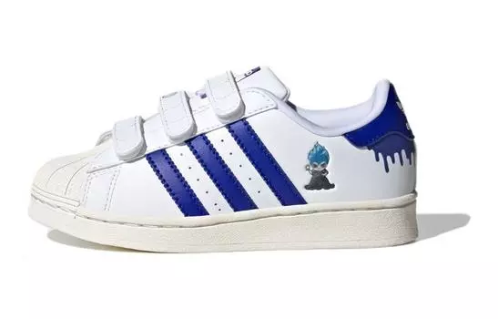 Adidas originals Superstar Series Kids Кроссовки для скейтбординга для детей, White/Blue