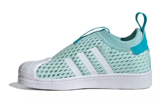 Adidas originals Superstar Series Kids Кроссовки для скейтбординга для детей, Green/Blue/White