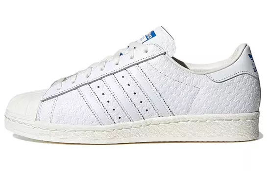 Кроссовки Adidas Originals Superstar 82 Debossed Geometric Print White Blue